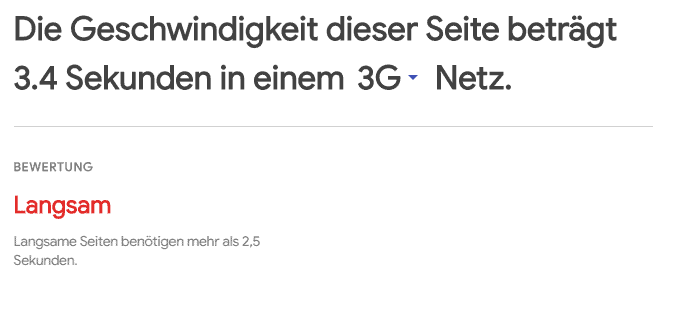 Ladezeiten in einem 3G-Netz