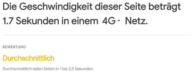 Ladezeiten in einem 4G Netz