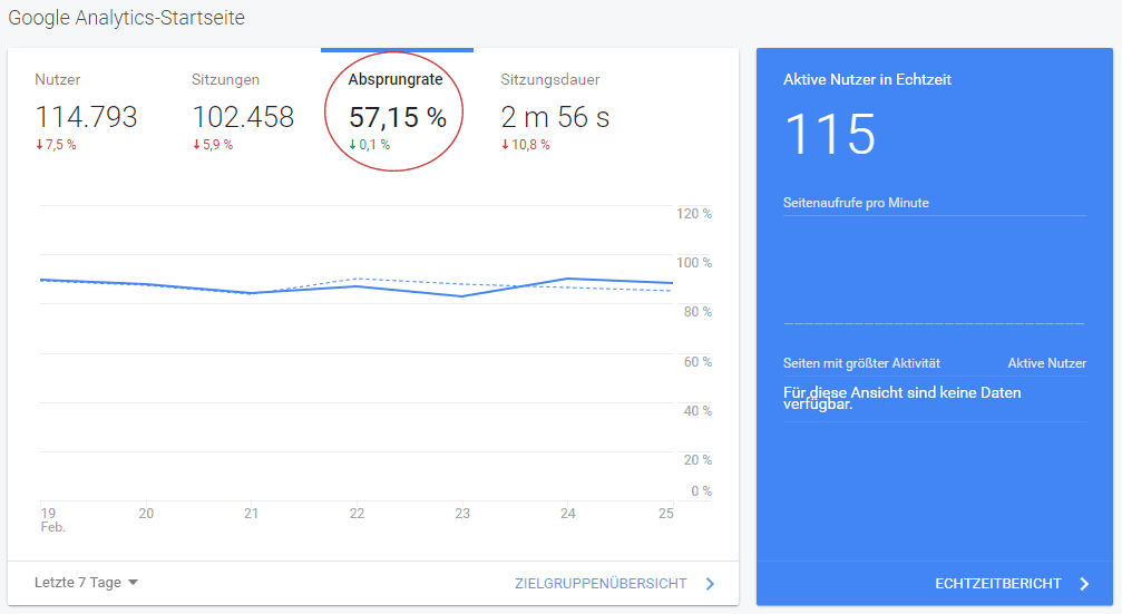 Google Analytics - Nutzerdaten