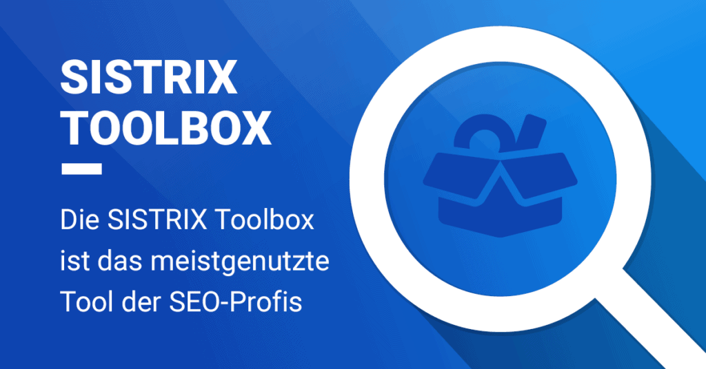 SEO Tool Sistrix Toolbox Banner